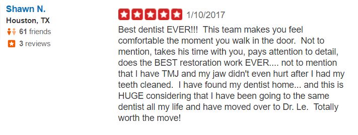 Bunker Hill Dentistry Yelp Review